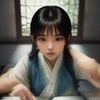 林苺子，青井草莓内容编辑，坐在工作台前认真比对两份草莓品种数据表，桌上摆着放大镜和几颗草莓样品，阳光从侧窗斜射进来，照出她专注工作的侧影