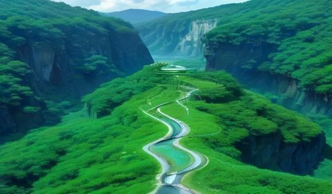 青井草莓种植基地全景，宽阔整洁的大棚内草莓植株整齐排列，红色果实在绿叶间点点可见，光线明亮温暖
